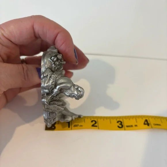 Vintage pewter holiday themed candle holder SET by Seagull Canada 1994 - Picture 13 of 14